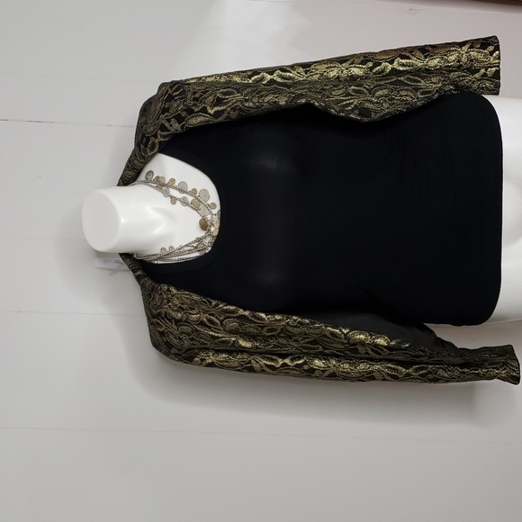 7 FOR ALL MANKIND Metallic Jacquard Blazer Sz. SM - Picture 7 of 15